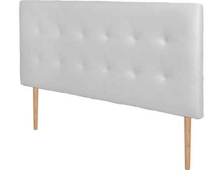 Cabecero DHOME Acolchado (Blanco - Tela y Polipiel - 135 x 8 x 115 cm)
