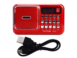 Radio Fm Portátil Con Reproductor De Mp3, Funciona Con Pilas, Compacta Para El Hogar O La Oficina.