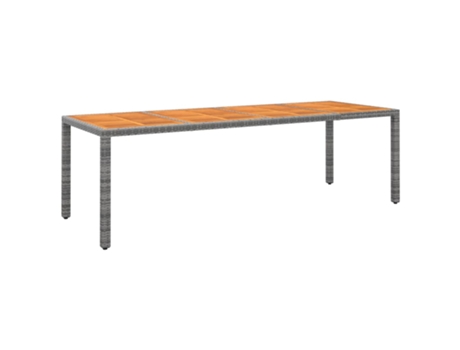 Mesa De Jardín VIDAXL Gris Madera de acacia (250x100x75 cm)