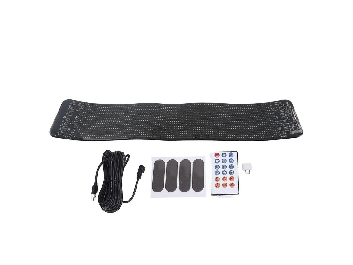 Panel LED flexible Yunzii de 19,37 x 4,33 pulgadas, control mediante aplicación, resistente al agua IP64, pantalla LED programable para taller automotriz.