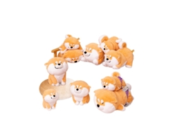 Auténtico peluche de Shiba Inu Achai Goji, juguete de peluche, almohada para abrazar, regalo, sentado, bien portado CHABERLU