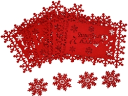 Camino De Mesa Navideño, De Fieltro, Con Un Diseño Único Para Decoración Y Protección Contra El Calor.