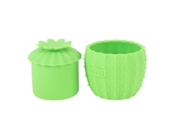 Recipiente Para Mantequilla Con Tapa, Línea De Agua, Silicona Resistente Al Calor, Para Uso En La Cocina, Color Verde.