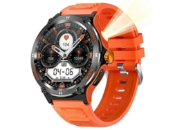 Reloj inteligente Kt70 con pantalla HD de 1,53 pulgadas, potente luz exterior, brújula, llamadas Bluetooth y pulsera de fitness Ly Ebike.