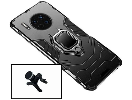Kit Funda y Soporte Huawei Mate 30 Pro 5G Military Defender Negro