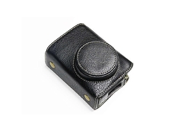 Bolsa de cuero sintético desmontable para cámara Ricoh GR II con ranura para batería, funda protectora con correa para el hombro Facpoet