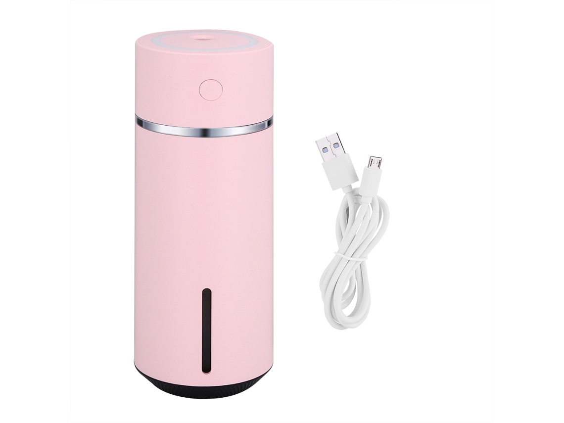Mini humidificador de aire portátil USB de 240 ml para escritorio, coche, oficina, decoración del hogar y regalo de purificación (rosa)