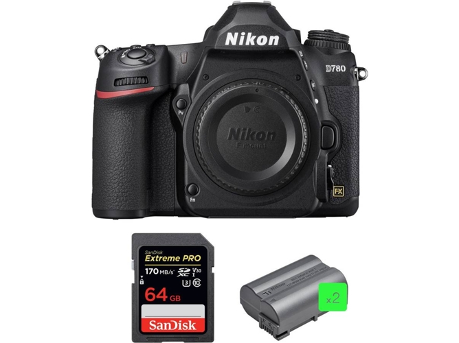 Kit Cámara Mirrorless NIKON Nikon D780 + SanDisk 64GB + 2 Nikon EN-EL15b