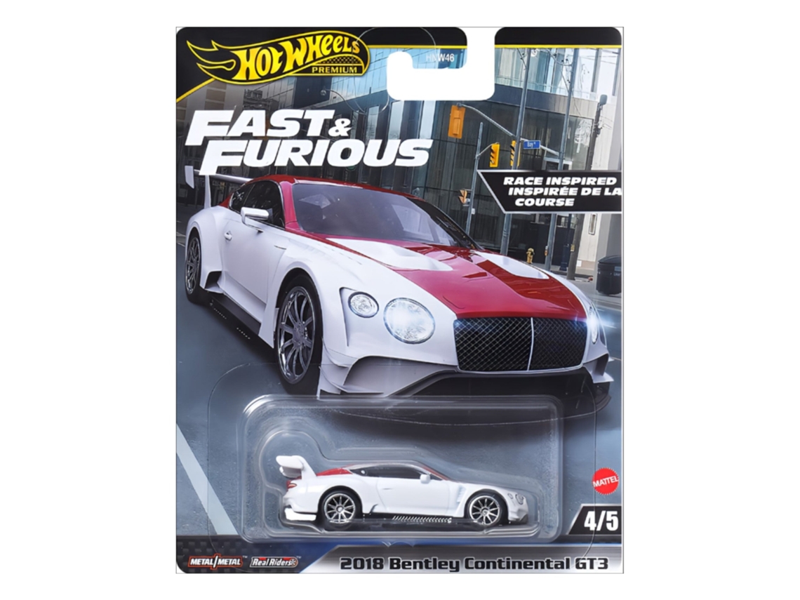Bentley Continental Gt3 2018 de Hot Wheels Rápidos y Furiosos Mattel