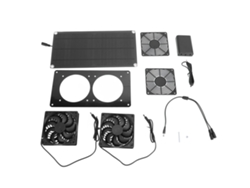 2026 Store-ventilador Solar Doble De Extracción 10w 18v 3000rpm Impermeable Para Galpones Invernaderos Casas De Animales