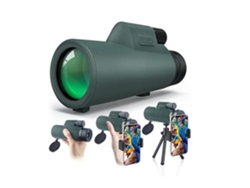 Telescopio monocular 12x42, monocular de alta potencia (Reino Unido), lente FMC Bak4 de 16,5 mm, versión impermeable Bestvite (verde)