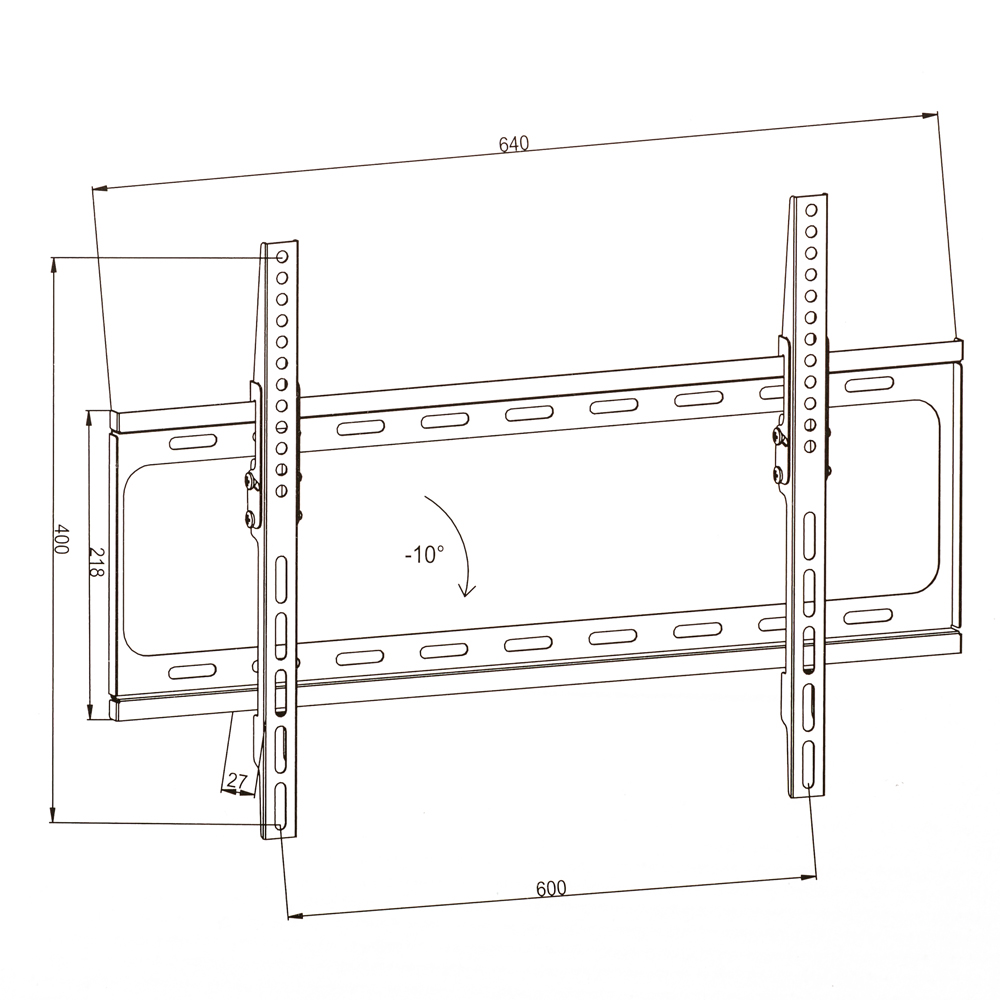 Soporte De Pared tv pc 3263″ 81160 cm orientable e inclinable con nivel burbuja peso 120 kg pantalla vesa base monitor plano acero ordenador tectake 3263