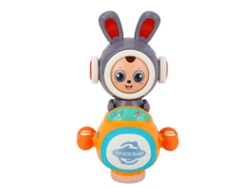 Dan26-juguete Para Bebé Con Luz Y Música Para Tummy Time Y Gateo Conejo Con Carro Caminante Universal Y Cambio Automático De Cara