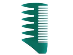 Pente de cabelo com dentes longos 2026 para Duas Faces Homem Classic Style Spilled Oil (Verde)