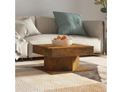 Mesa de Centro de Apoyo 57X57X30 Cm Derivados de Madera Roble Ahumado