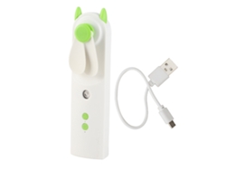 Ventilador de mano con pulverizador, ajustable, de viento fuerte, recargable, portátil.