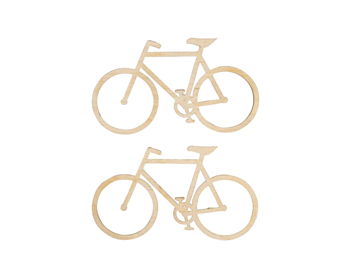 2 bicicletas de madera para decorar 10 cm RAYHER