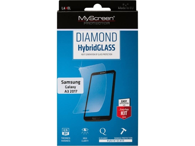 Protector de Pantalla Samsung Galaxy A3 2017 MYSCREEN Hybrid Glass