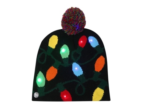Adorno de Navidad Decoraciones Sombrero Gorro Luz Led Cálido Punto