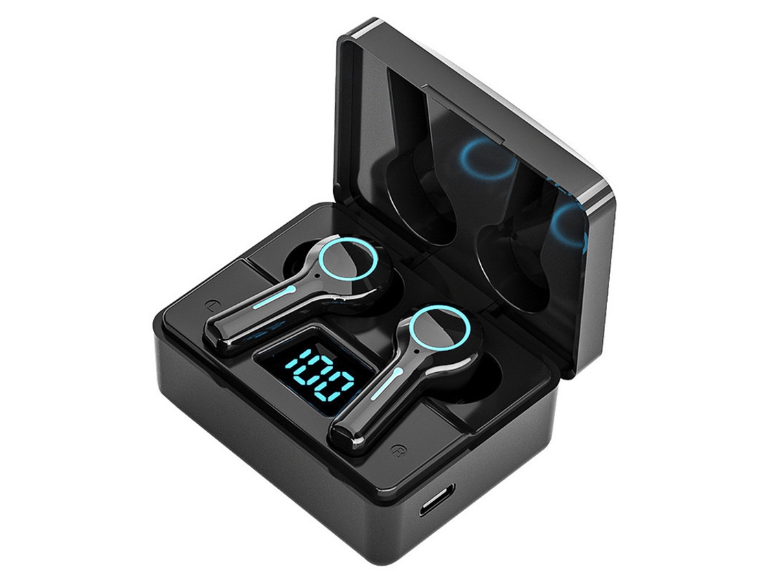 Auricular Bluetooth, Bluetooth 5.2, 36 Horas De Duración De La Batería, Sonido Envolvente Estéreo De 360°, Negro