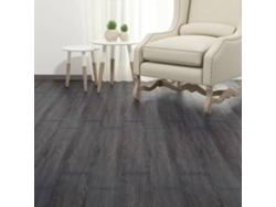 Lamas De Suelo Pvc Autoadhesivas Negro Y Blanco 2,51m² 2mm