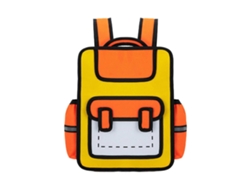 Mochila ergonómica con diseño de dibujos animados en 3D, mochila escolar ligera y práctica, mochila informal para fanáticos del anime, amarilla Giecy