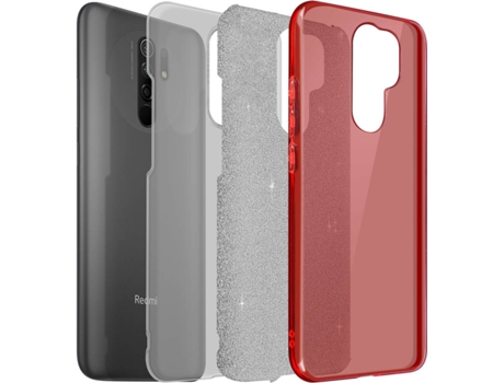 Carcasa Xiaomi Redmi 9 AVIZAR Brillante Rojo