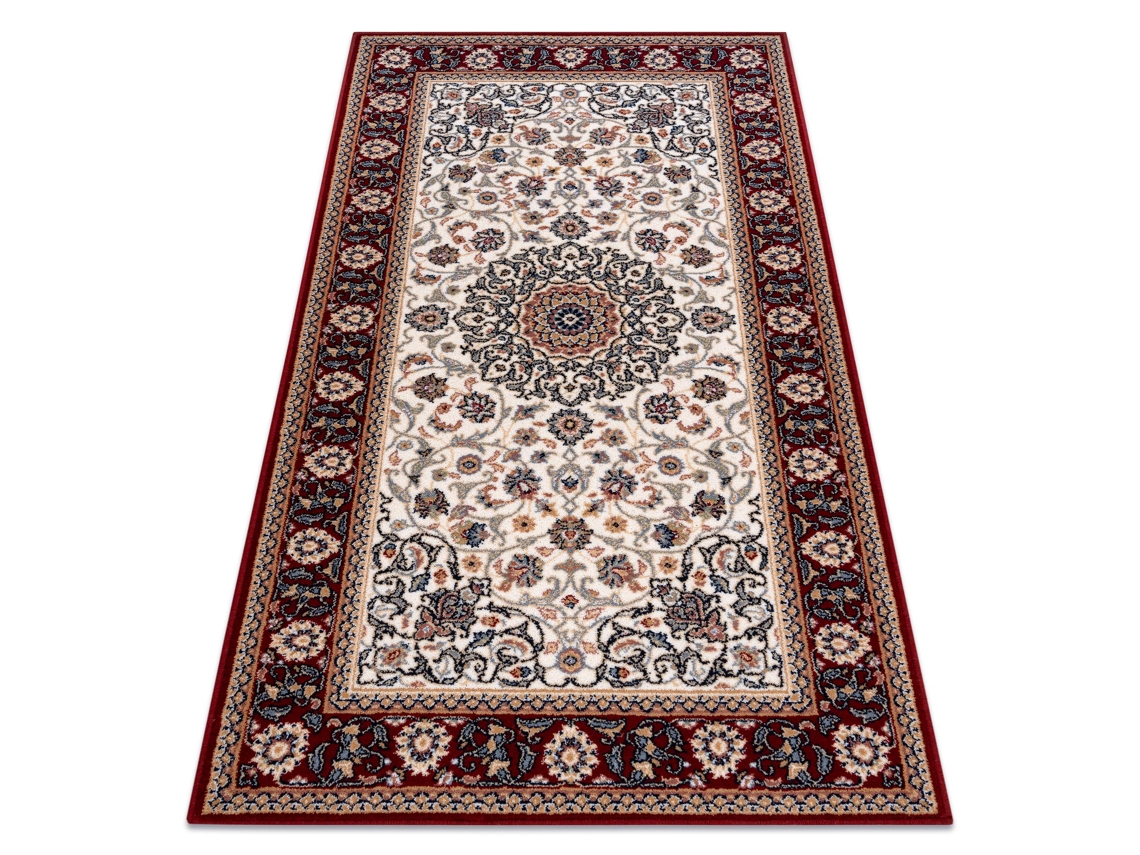 Alfombra Nain Ornamento, Marco 6635/51036 Beige/Burdeos (200 x 300 cm)