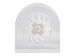Medidor De Flujo De Refrigeración Por Agua 12 Impeller Semicírculo Doble Agujero Accesorio De Computadora Blanco