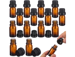 Nuobesty Juego De 20 Frascos De Vidrio Ámbar De 5 Ml Para Aceites Esenciales Y Cosméticos