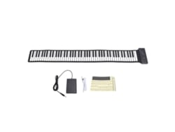 Teclado flexible enrollable Rebe de 88 teclas de silicona con Bluetooth y altavoz, portátil para niños principiantes.