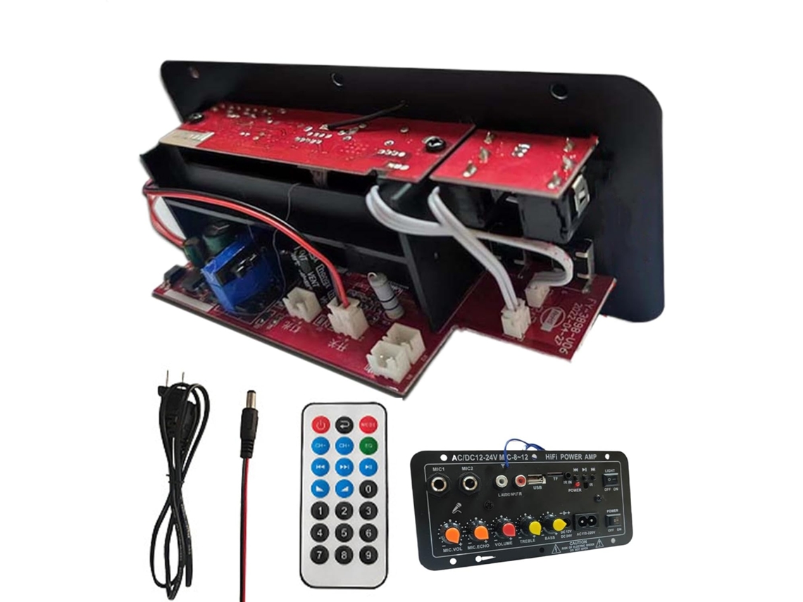 Placa Amplificadora De Potencia Para Automóvil, Módulo Amp, Receptor Estéreo, Cable Para Altavoces De 12 V Y 24 V