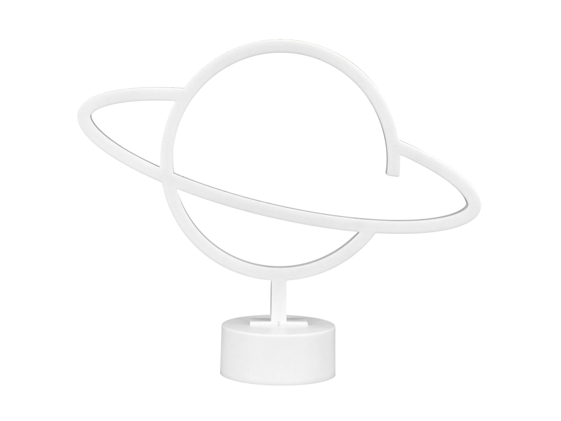 Lámpara de neón LED planetaria 2026 con base de batería, adorno para el hogar, dormitorio, regalo de cumpleaños, luz rosa