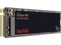 Disco SSD Interno SANDISK Extreme Pro (1 TB - M.2 PCI-Express - 3400 MB/s) — 3400 MB/s | M.2 PCIe 3.0 x 4 NVMe