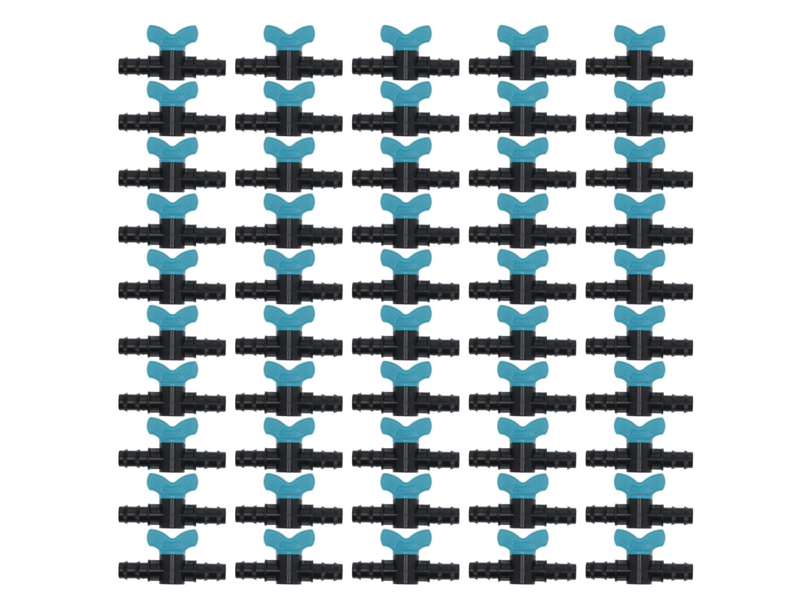 50 Válvulas De Interruptor De Riego De Plástico Con Gancho Para Manguera De 16 Mm - Accesorio De Jardín