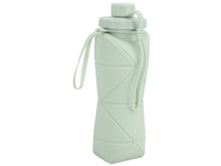 Botella De Viaje Plegable De Silicona, A Prueba De Fugas, Plegable, Para Gimnasia, Senderismo, Deportes, Verde, 600 Ml