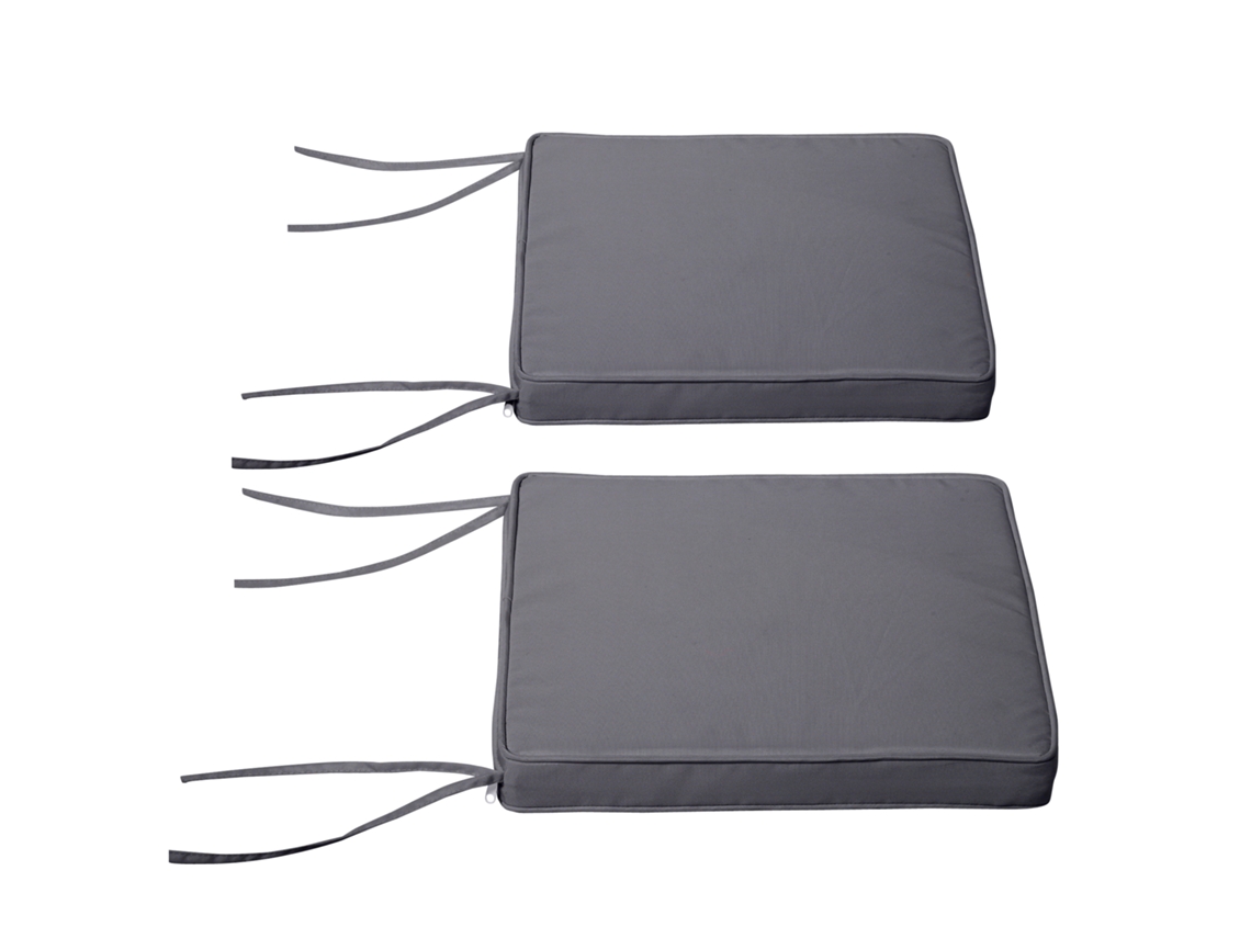Juego De 2 Cojines Extraíbles Para Sillas De Jardín Con Relleno De 5 Cm.