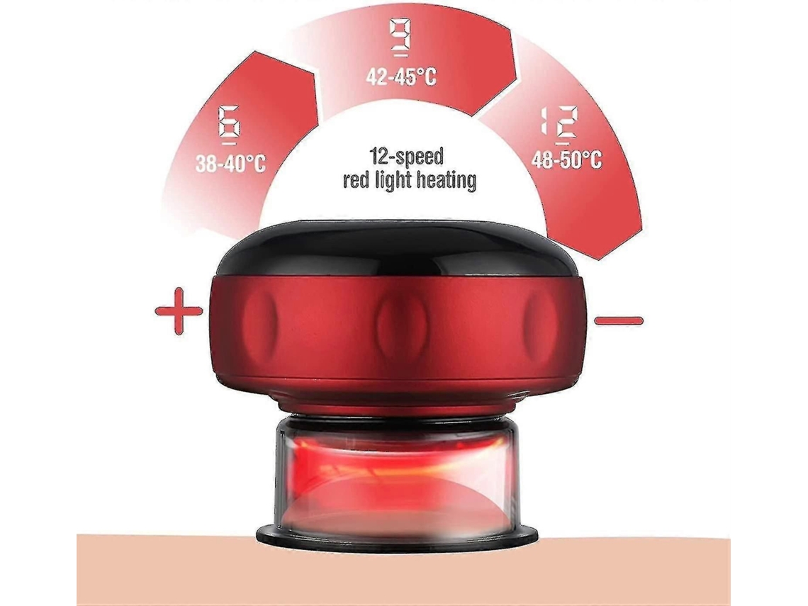 Masajeador terapéutico GOKOCO con ventosa inteligente y luz roja eléctrica