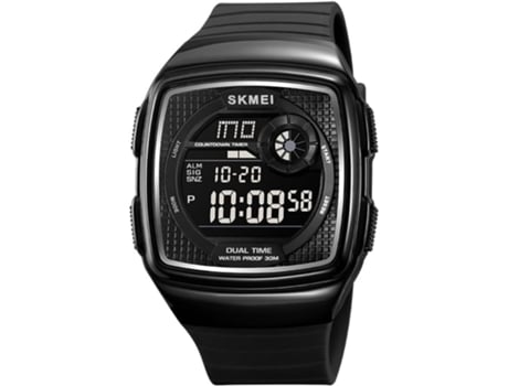 VEANXIN Reloj de pulsera impermeable con alarma digital deportiva cuadrada-Oro negro