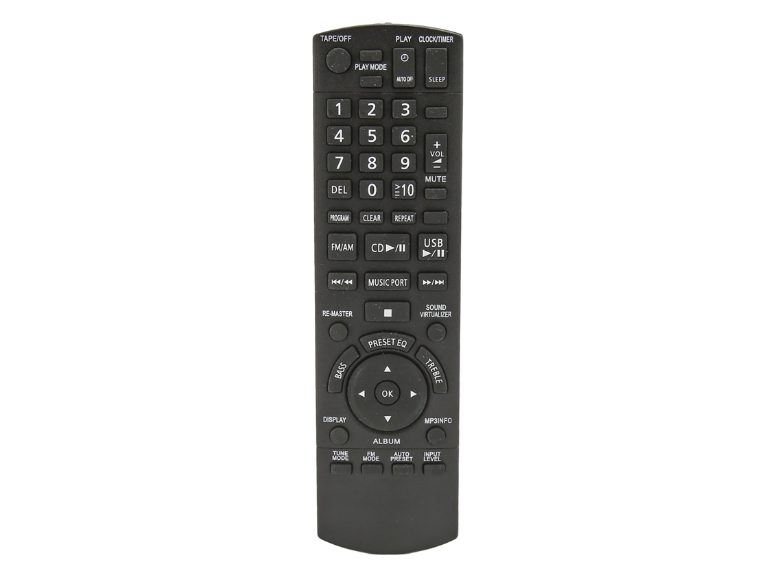 Mando A Distancia De Repuesto N2qayb00008 Para Sistema De Audio Ligero Con Reproductor De Cd Y Cinta De Abs.