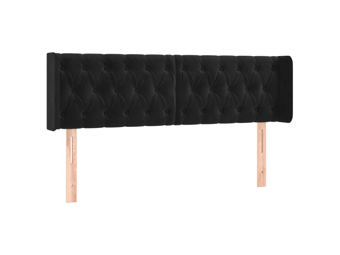 Maison Exclusive - Cabecero De Terciopelo Negro 163x16x78/88 Cm