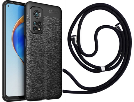 Funda Xiaomi Mi 10T Pro Rugged Leather con Collar Negro