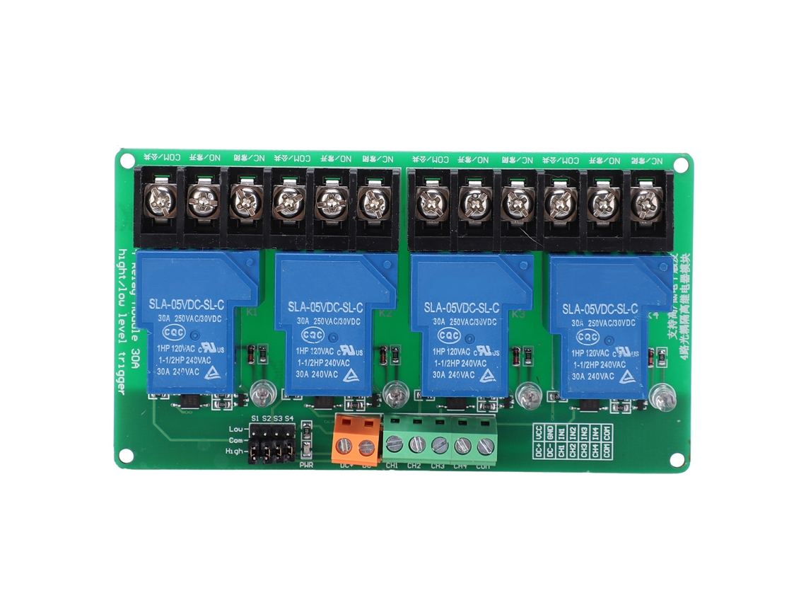 Módulo De Relé 4 Canales Control Automático Nivel Alto/bajo Dispositivo Electrónico 5v