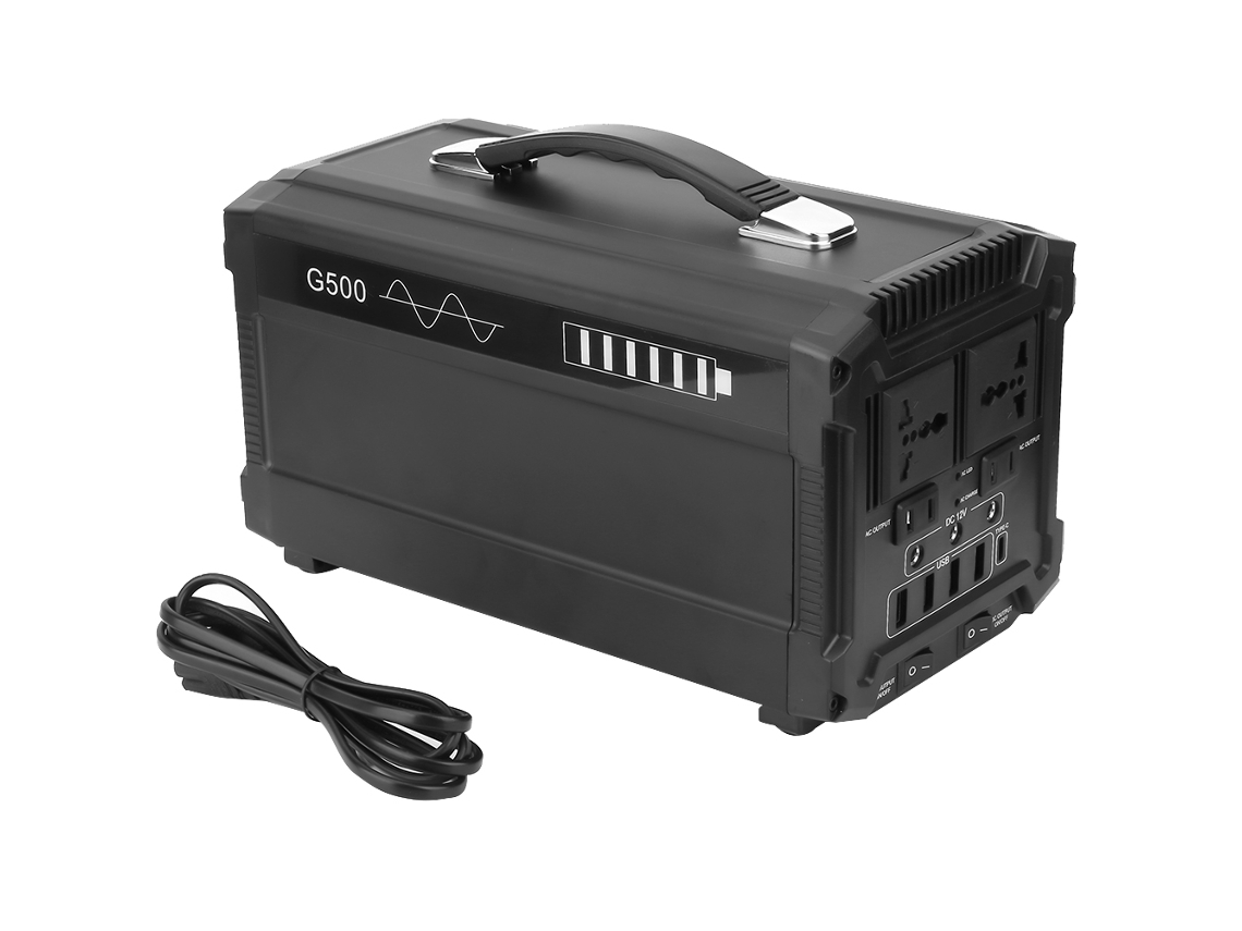 Generador solar portátil para exteriores de 500 W con carga rápida