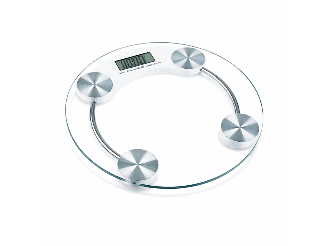 Balança Eletrónica Digital De Alta Precisão Com Display Lcd Máx 180kg Sanda Sd-4229 Transparente Clear