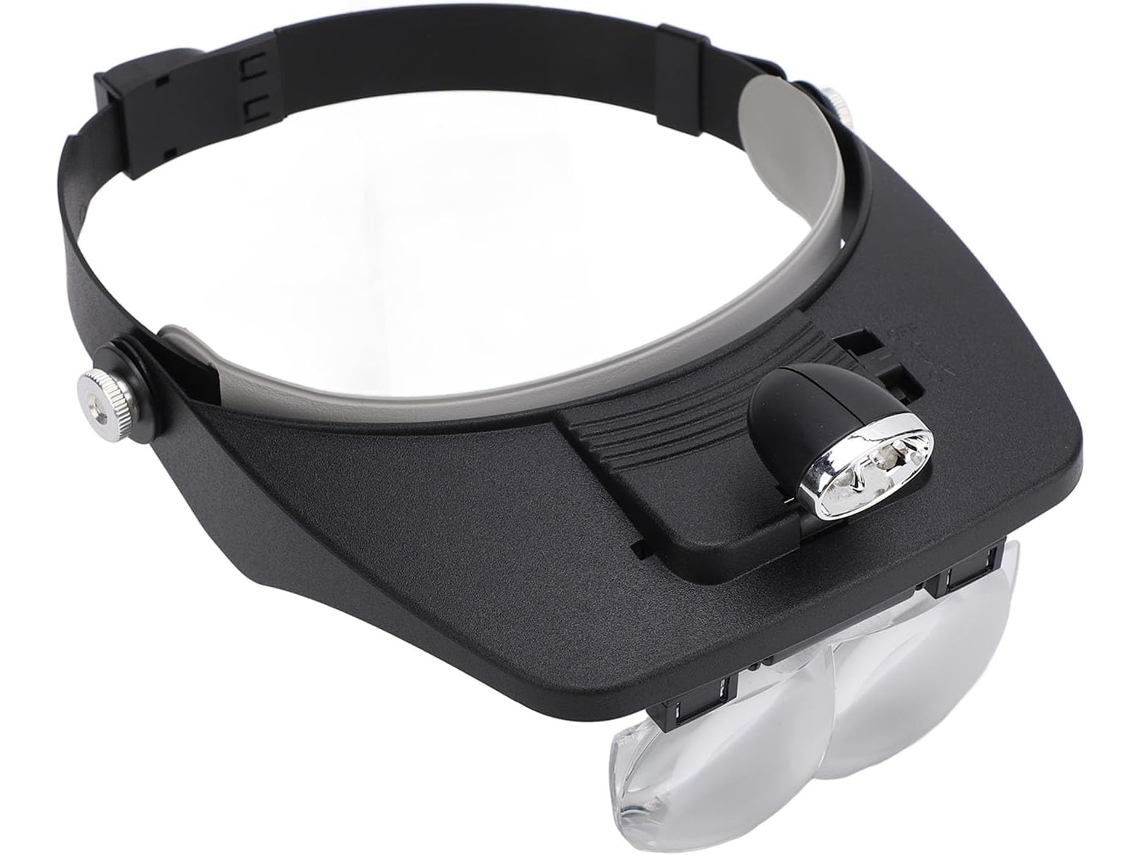 Diadema Con Lupa Led Con 4 Lentes (0,2x, 0,8x, 2,5x, 3,5x) Y Dos Luces Para Una