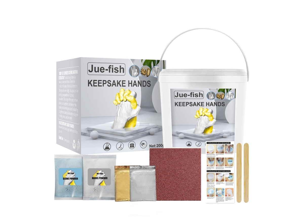 Kit de moldeo a mano para parejas y familias, kit de escultura de yeso con material de primera calidad y captura de detalles finos, molde de mano 3D para manualidades.