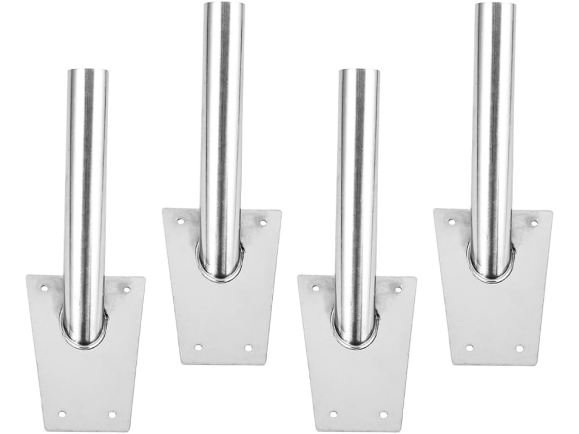Soporte De Acero Inoxidable Para Mástil De Bandera Exterior, Juego De 4