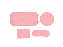 Paquete reutilizable de 4 piezas de aceite de ricino para compresas frías/calientes, tipo botón para cintura, piernas, pecho y cuello.