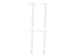 Conjunto De 4 Réguas De Plástico Com Escala Dupla, Ferramenta De Medição Para Desenho E